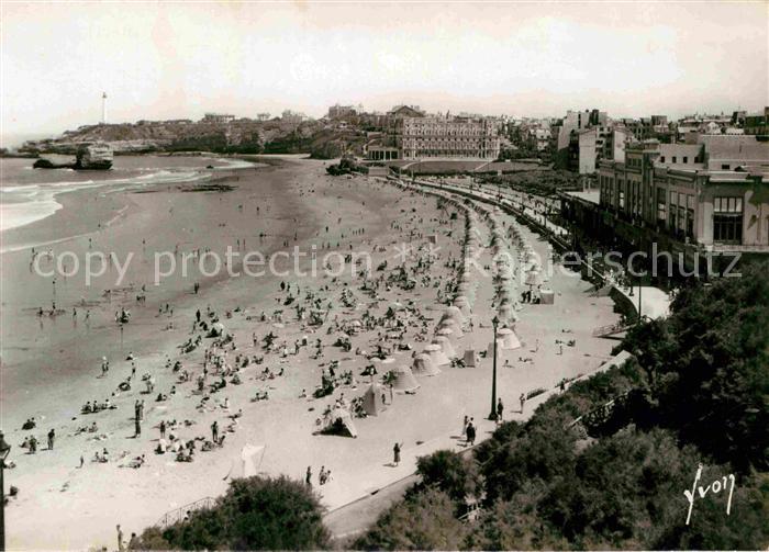 Biarritz Pyrenees Atlantiques Grande Plage et cap St.-Martin