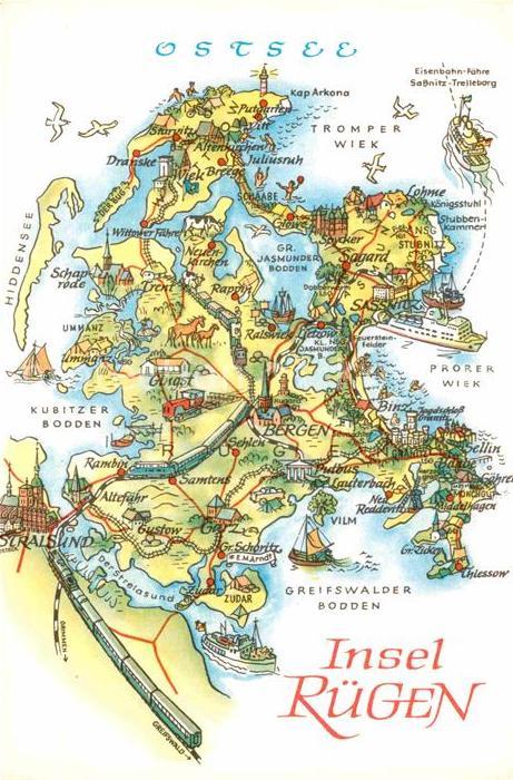 Insel Ruegen Landkarte