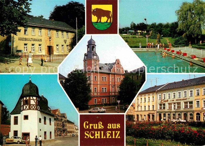 Schleiz Kreikulturhaus Freibad Historische-Muenze Neumarkt