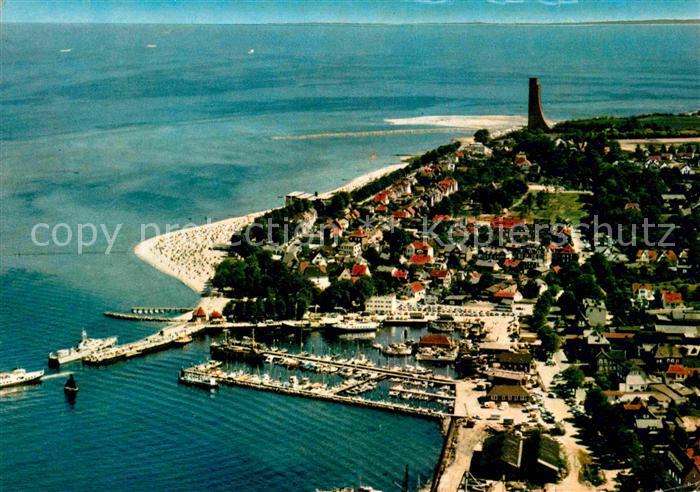 Laboe Fliegeraufnahme mit Hafen Ehrenmal des Deutschen Marinebundes