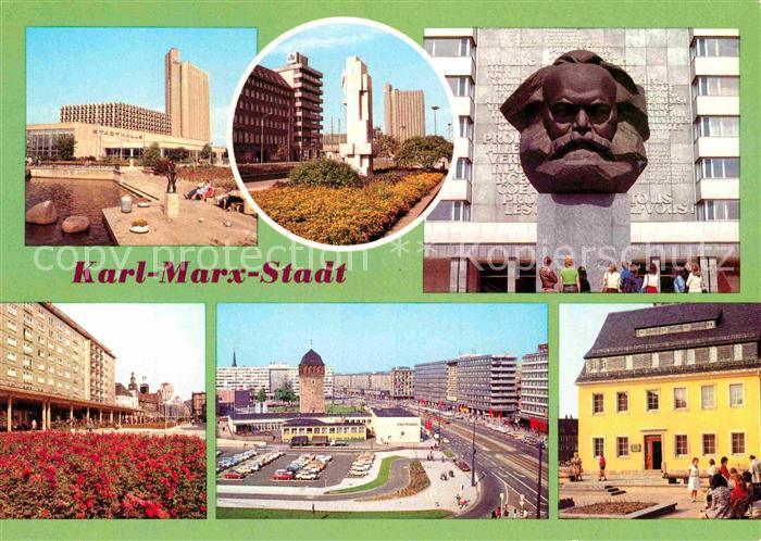 Karl-Marx-Stadt Karl-Marx-Monument Rosenhof Rathaus Fritz-Heckert-Haus