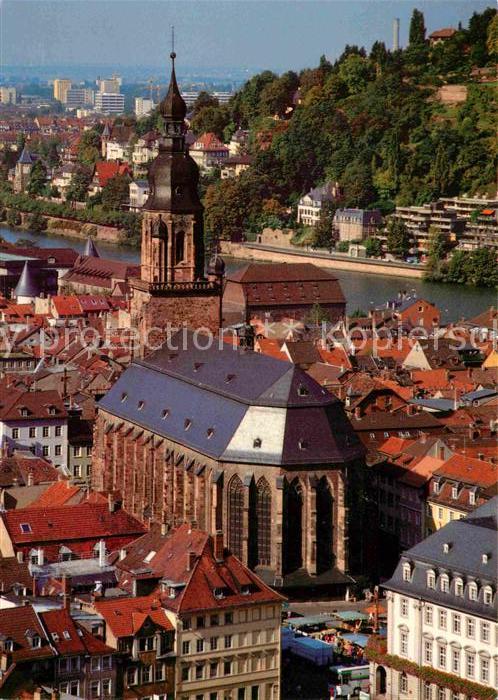 Heidelberg Neckar mit Heiliggeistkirche