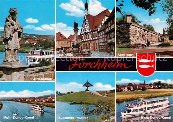Forchheim Oberfranken St.Nepomuk Rathaus Stadtpark Main-Donau-Kanal