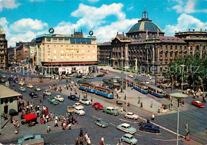 Muenchen Bayern Stachus mit Justizpalast