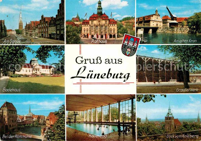 LueNEBURG  CITY Am alten Kran Sand Badehaus Gradierwerk Kalkberg Abtsmuehle Hall