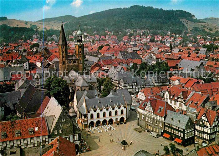 GOSLAR Harz Niedersachsen Fliegeraufnahme mit Kirche