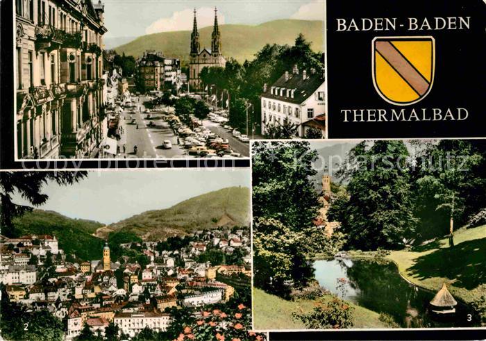 BADEN-BADEN BW Thermalbad Augustaplatz Merkur Solms-See Kathedrale