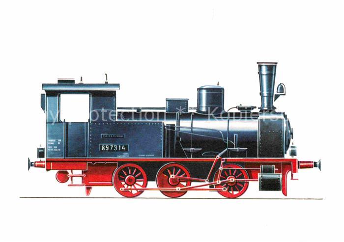 Lokomotive Gueterzug-Tenderlokomotive 897314 Zeichnung Swoboda
