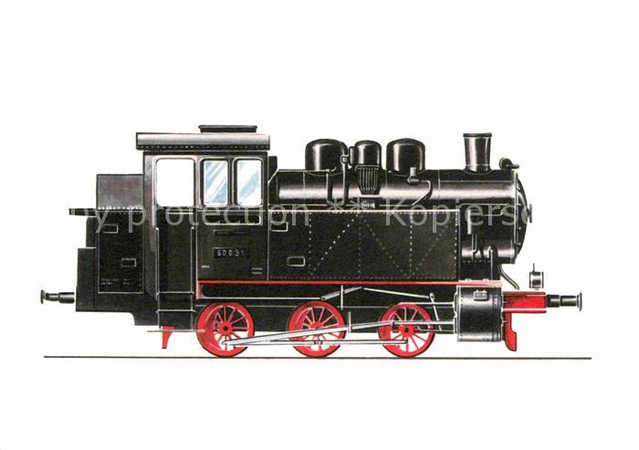 Lokomotive Gueterzug-Tenderlokomotive 80031 Zeichnung Swoboda