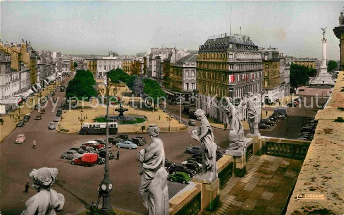 Bordeaux Les Allees de Tourny Cours du XXX Juillet Statue Colonne