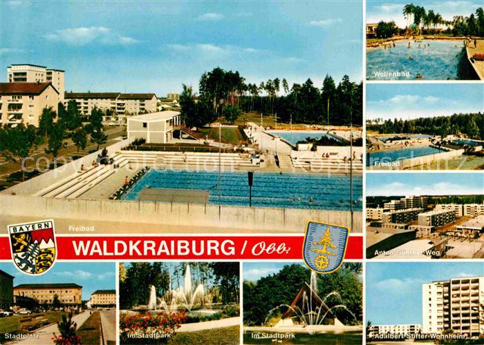 Waldkraiburg Freibad Wohnsiedlung Stadtplatz Stadtpark Wohnheim
