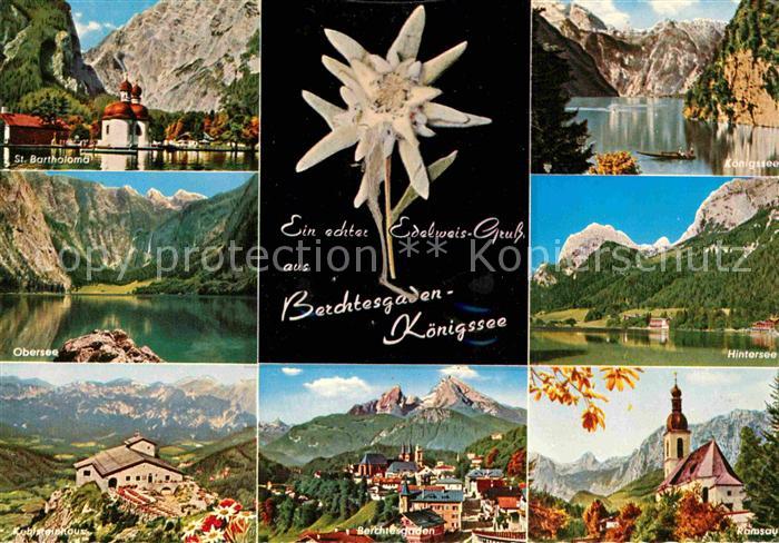 BERCHTESGADEN Bayern St Bartholomae Koenigssee Hintersee Ramsau Kirche Kehlstein