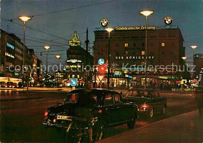 Muenchen Bayern Karlsplatz Nachtaufnahme