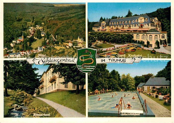 Schlangenbad Taunus Panorama Kurhotel Schwimmbad Roemerbad