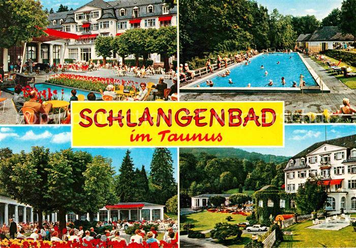 Schlangenbad Taunus Kurhaus Schwimmbad Konzertplatz Kurpark