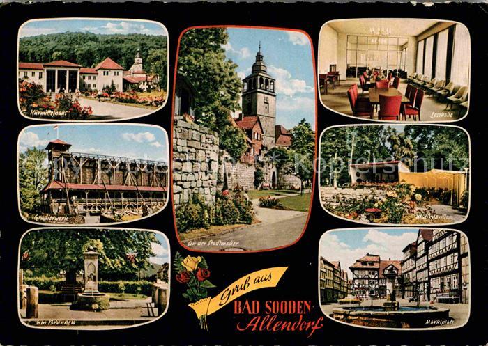 Bad Sooden-Allendorf Kurmittelhaus Gradierter Brunnen Stadtmauer Musikpavillon M