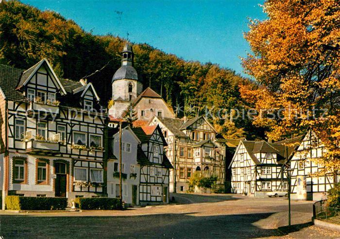 Bad Sooden-Allendorf Wendischer Markt Fachwerkhaeuser Herbststimmung