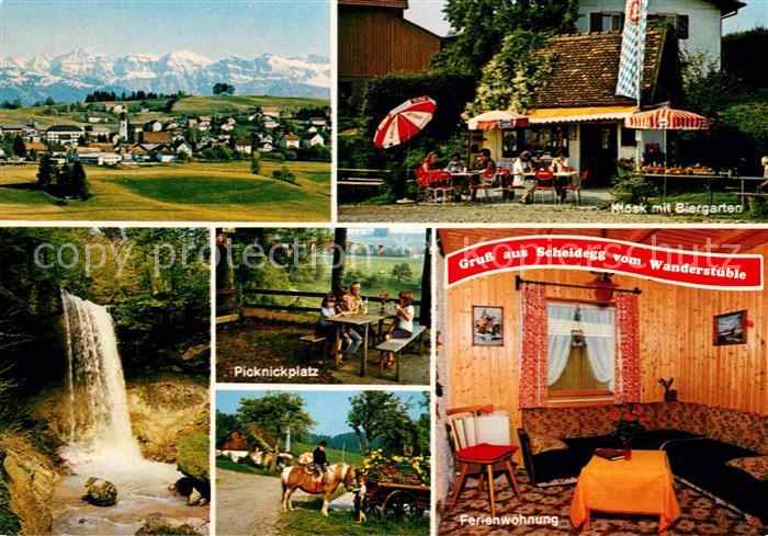 Scheidegg Allgaeu Wanderstueble an den Wasserfaellen Ferienwohnung Picknickplatz