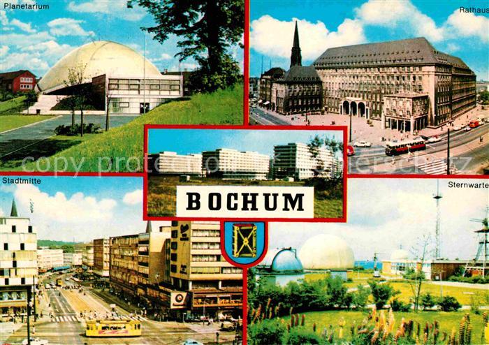 BOCHUM  CITY Planetarium Rathaus Sternwarte Stadtmitte Hochhaeuser Siedlung