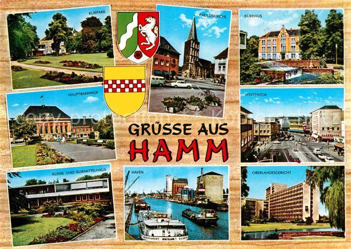 Hamm Westfalen Kurpark Kirche Kurhaus Westentor Oberlandesgericht Hafen Klinik K
