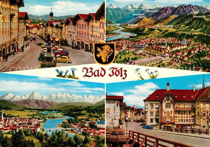 Bad Toelz Marktstrasse Badeteil Gesamtansicht Marienstift Alpenpanorama