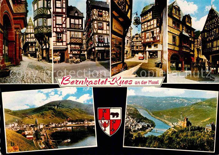 BERNKASTEL-KUES Berncastel Rheinland-Pfalz Altstadt Fachwerkhaeuser Panorama Mos