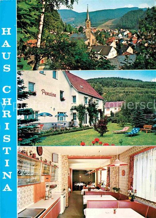 Wallenfels Oberfranken Ortsansicht mit Kirche Pension Haus Christina