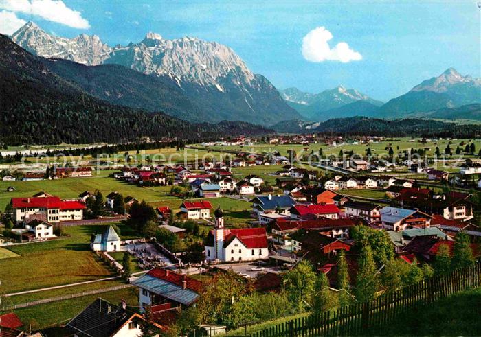 Wallgau gegen KarwendelgebirgeHuber Karte Nr 8999