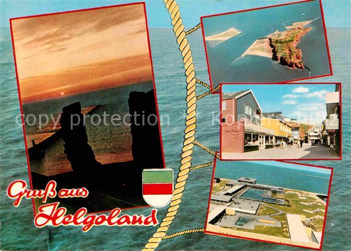 HELGOLAND Insel Schleswig-Holstein Abendsonne Lange Anna Insel Dorfpartie Schwim