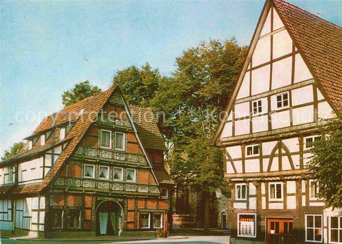 Rinteln Weser Niedersachsen Buergerhaus am Kirchplatz erbaut um 1600 Fachwerkhau
