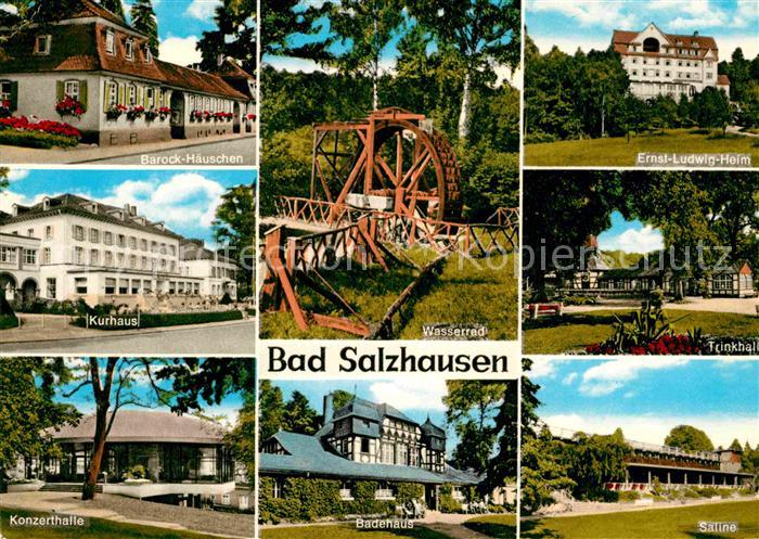 Bad Salzhausen Barock Haeuschen Wasserrad Heim Trinkhalle Saline Badehaus Konzer
