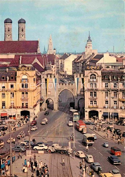 Muenchen Bayern Stachus mit Karlstor