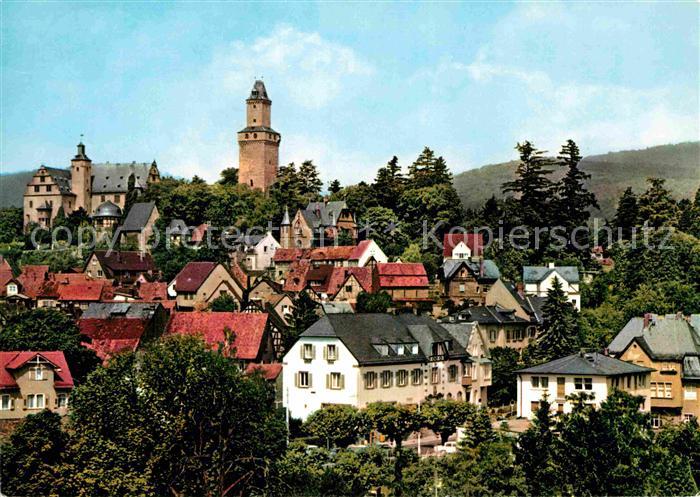 Kronberg Taunus Teilansicht mit Burg Kronberg