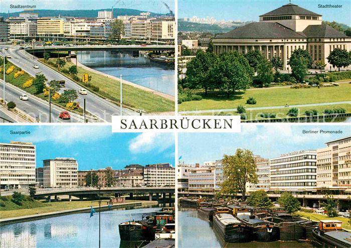 SAARBRueCKEN Saarland Stadtzentrum Stadttheater Saarpartie Berliner Promenade