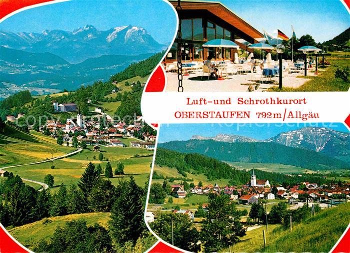 Oberstaufen Oberallgaeu Bayern Panorama Allgaeuer Alpen Restaurant Terrasse