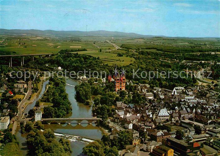 Limburg Lahn Lahn Bruecken Dom Altstadt Fliegeraufnahme