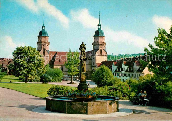 FREUDENSTADT BW Ev Stadtkirche und Marktbrunnen