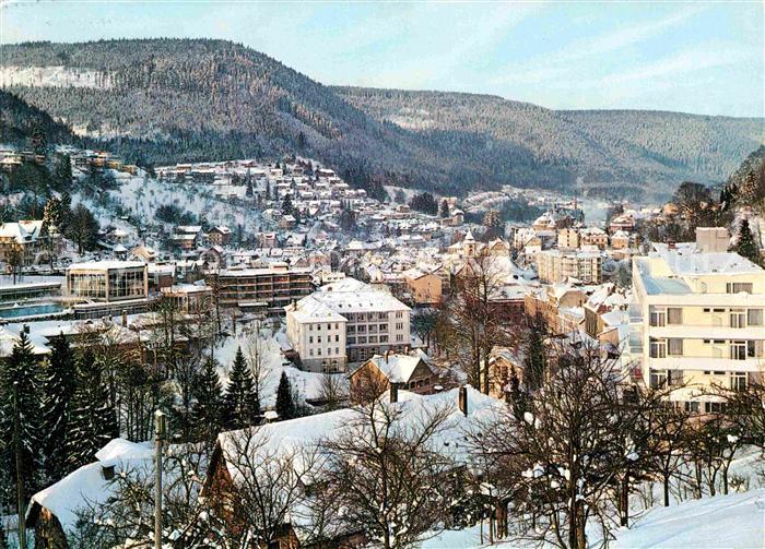 Wildbad Schwarzwald Winterpanorama Kurstadt