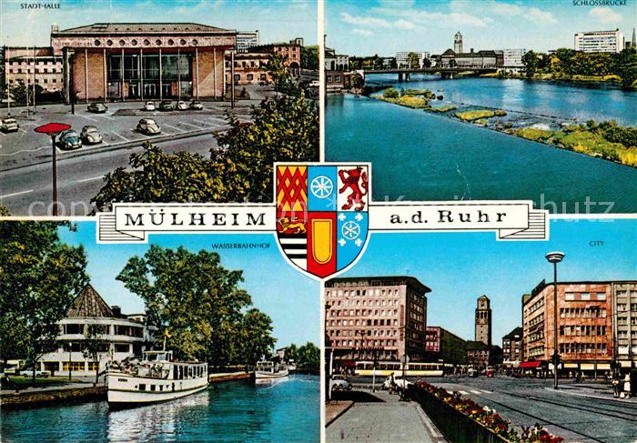 Muelheim Ruhr Stadthalle Schlossbruecke City Wasserbahnhof