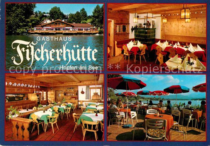 Hopfen See Gasthaus Fischerhuette Restaurant Terrasse
