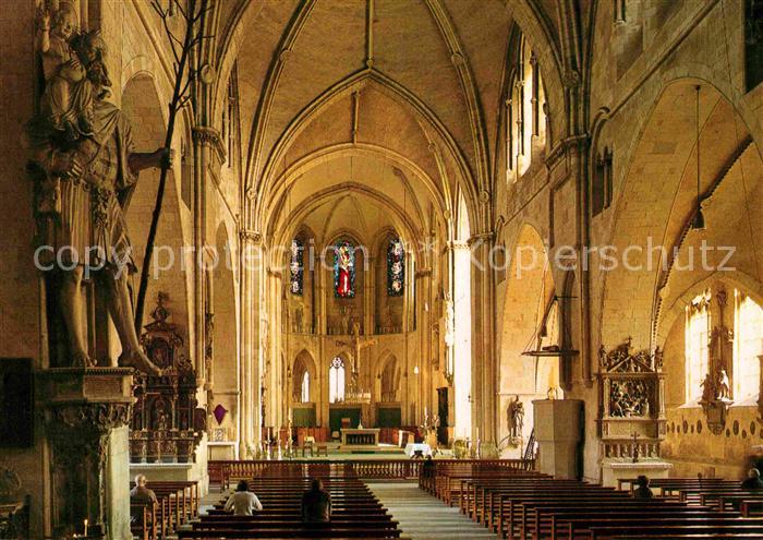 Muenster Westfalen St Paulus Dom mit Christophorus Innenansicht