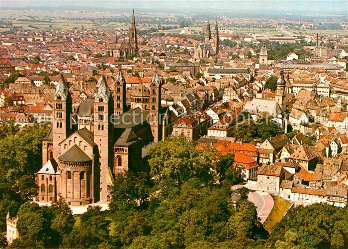Speyer Rhein Kaiserdom mit Stadt Ansicht von Osten