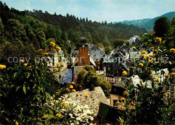 Monschau Montjoie NRW Blick ueber die Altstadt