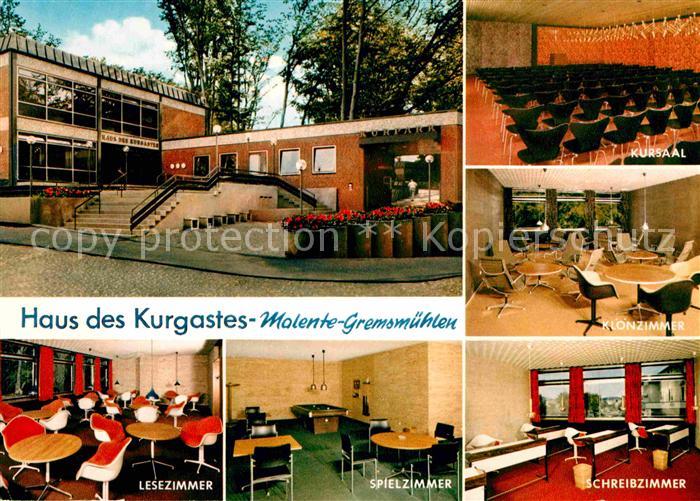 Malente-Gremsmuehlen Haus des Kurgastes Kursaal Kloenzimmer Schreibzimmer Spielz