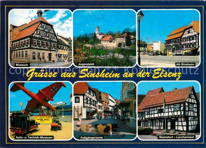 Sinsheim Elsenz Museum Jugendstift Fussgaengerzone Alt Sinsheim Steinsfurt Lerch