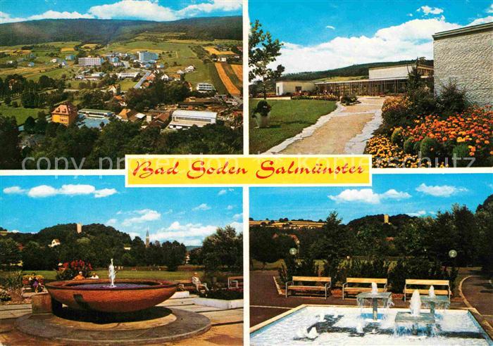 Bad Soden-Salmuenster Panorama Kurviertel Kurhaus Kurpark Wasserspiele Sprudel