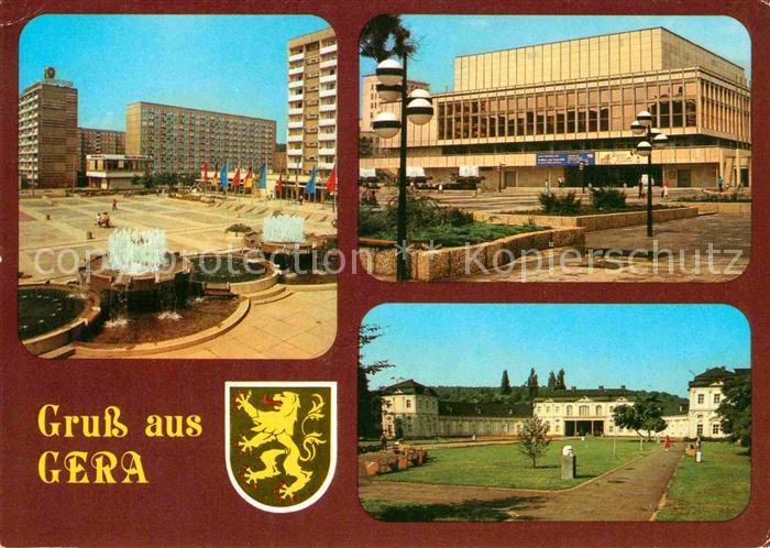 Gera Platz Dr Rudolf Breitscheid Strasse Kulturpalast Kunstgalerie