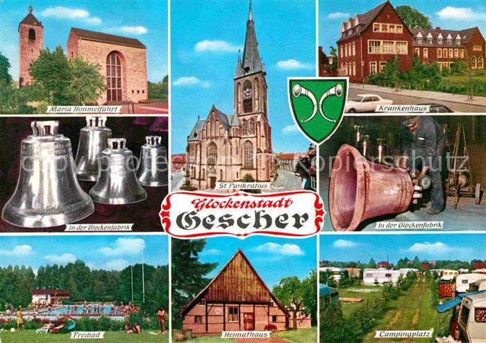 Gescher Kirche Glockenfabrik Freibad Heimathaus Campingplatz