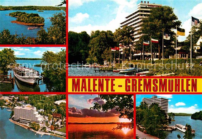 Malente-Gremsmuehlen Dieksee Bootsanleger Abendstimmung Hotel Luftkurort Kneipp