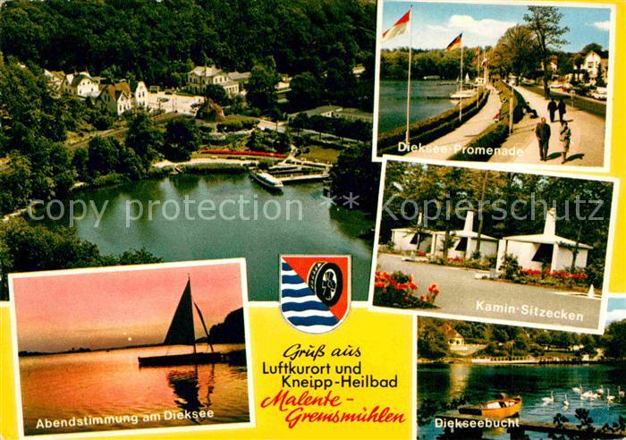 Malente-Gremsmuehlen Dieksee Promenade Bucht Abendstimmung am See Kamin Sitzecke